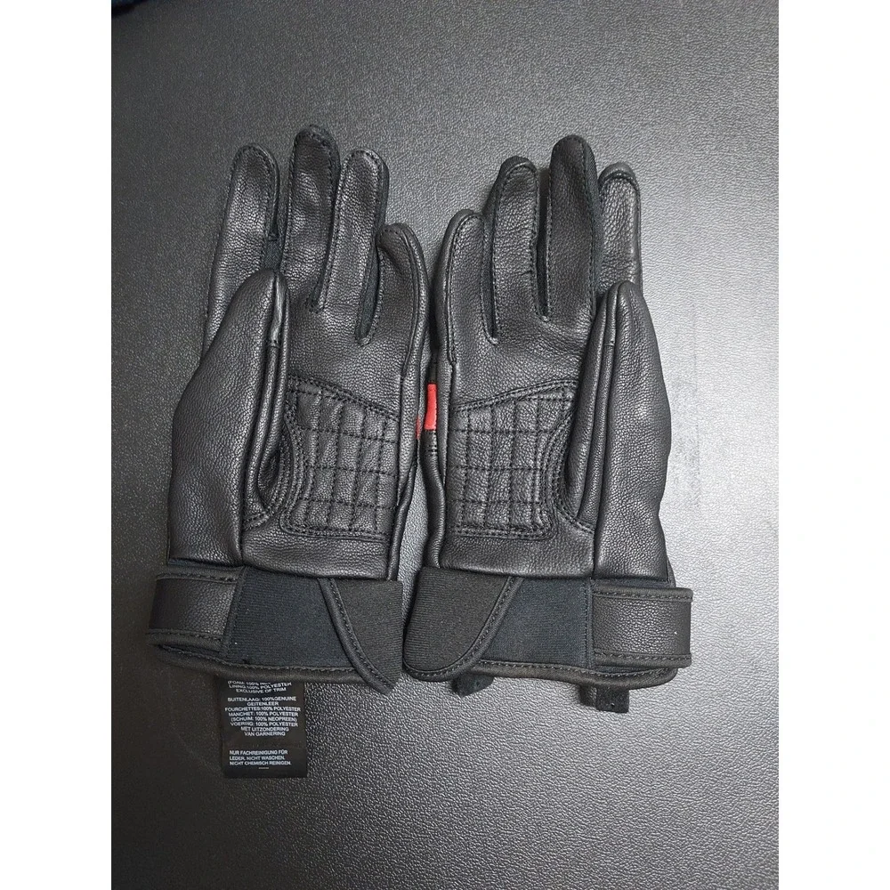 NEW Harley Davidson Motorcycle Gloves Womens XS Goatskin Leather Black Red NWOT